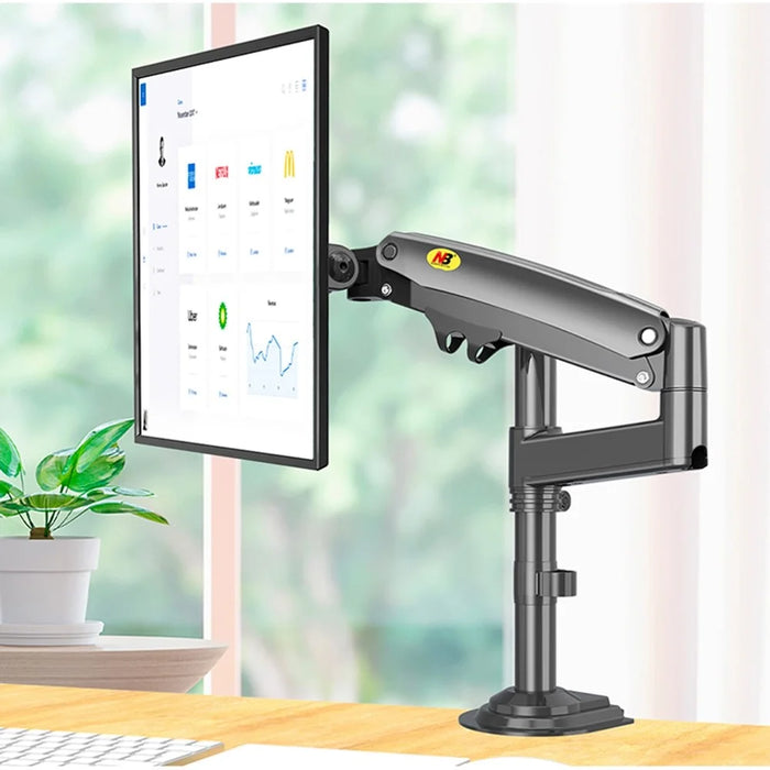 NORTH BAYOU H100 Desk Clip-on Monitor Support Arm Adjustable 22-35 inch Computer Monitor Holder Bracket - 7
