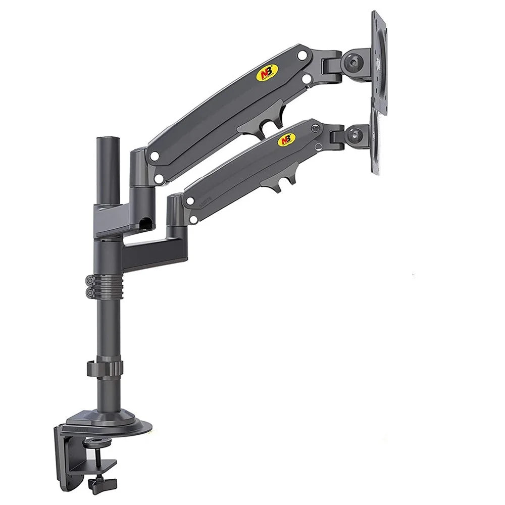 NORTH BAYOU H180 22-32 inch Dual Screen Computer Monitor Adjustable Holder Desktop Support Arm Bracket - 2