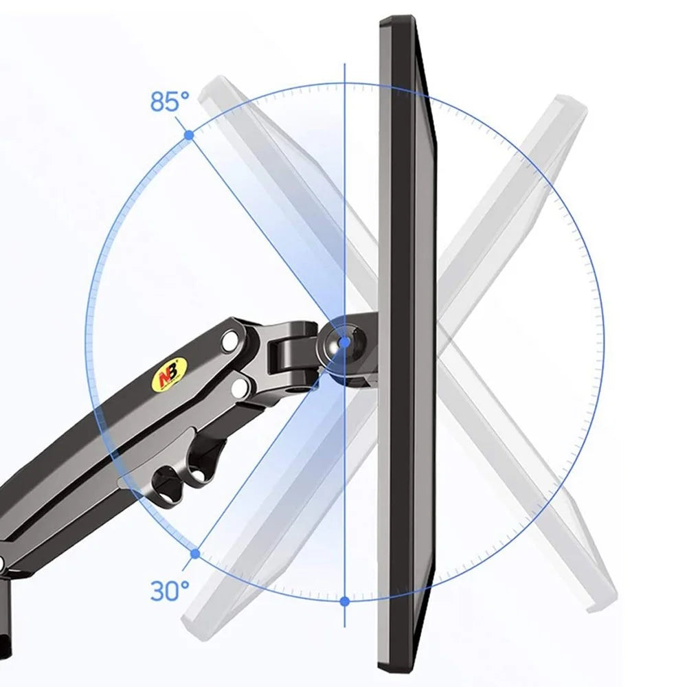 NORTH BAYOU H180 22-32 inch Dual Screen Computer Monitor Adjustable Holder Desktop Support Arm Bracket - 4