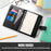 A6 Size 6-Ring PU Leather Notebook Binder Cover Magnetic Closure Planner Journal Binder Shell - Black - 2