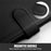 A6 Size 6-Ring PU Leather Notebook Binder Cover Magnetic Closure Planner Journal Binder Shell - Black - 5