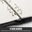 A6 Size 6-Ring PU Leather Notebook Binder Cover Magnetic Closure Planner Journal Binder Shell - Black - 6