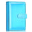 A6 Size 6-Ring PU Leather Notebook Binder Cover Laser Design Planner Journal Binder Shell for Budget System - Blue - 1