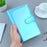 A6 Size 6-Ring PU Leather Notebook Binder Cover Laser Design Planner Journal Binder Shell for Budget System - Blue - 5