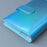 A6 Size 6-Ring PU Leather Notebook Binder Cover Laser Design Planner Journal Binder Shell for Budget System - Blue - 7