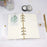A6 PVC Binder Cover Gold 6-Ring Binders Glitter Powder Bill Card Money Organizer Loose Leaf Notebook Shell - 4