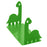1 Pair Bookends Cartoon Dinosaur Bookshelf Non-slip Metal Book Storage Organizer for Home, School, Office - Green - 3