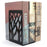 1 Pair Metal Book Ends Premium Decorative Bookend Books Magazines Shelves, Non-slip Book Holder Stoppers Organizers - Black - 6
