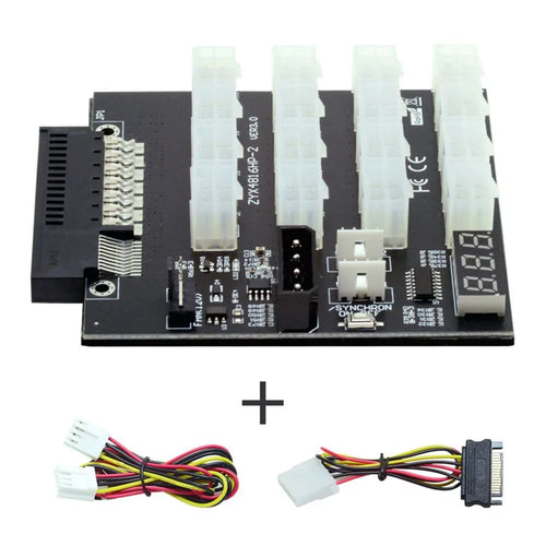 PW-011 For CHIA ETH BTC Mining Miner 12V Flex Slot Server Power Board 14+10Pin to 16x6Pin Power Supply Board - 1
