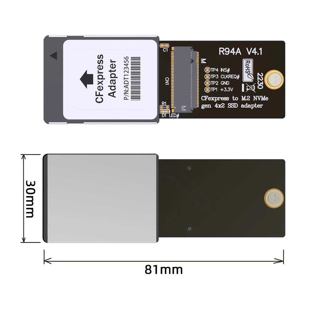 SA-046 For XBOX Series X/S CH SN530 SSD PCIe4.0 Expansion Memory Card CF-Express Type-B to M.2 NVMe 2230 M-Key Adapter - 6