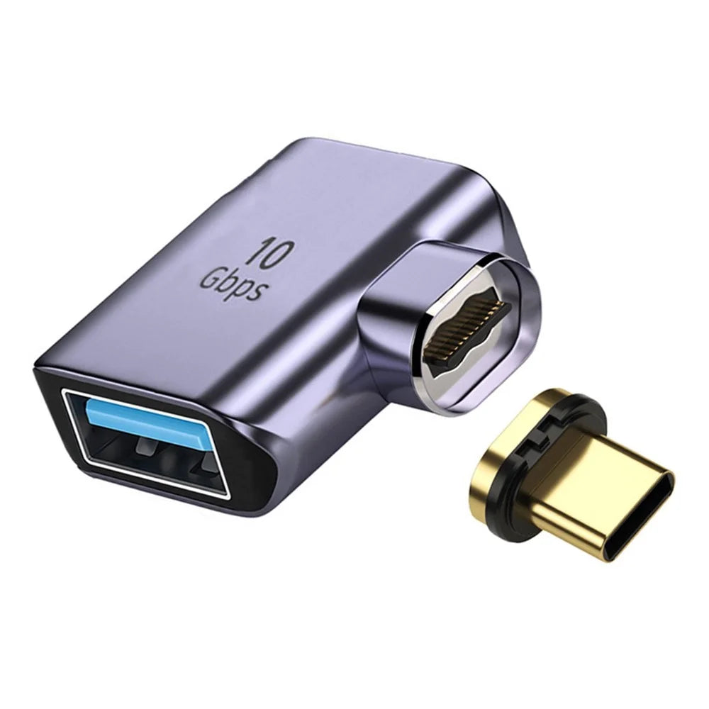 UC-028-AF Magnetic USB-C Male to USB-A Female Elbow Adapter 10Gbps Data Transfer Converter - 1
