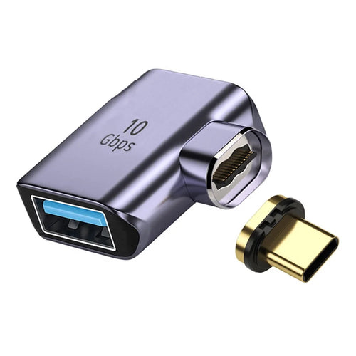 UC-028-AF Magnetic USB-C Male to USB-A Female Elbow Adapter 10Gbps Data Transfer Converter - 1