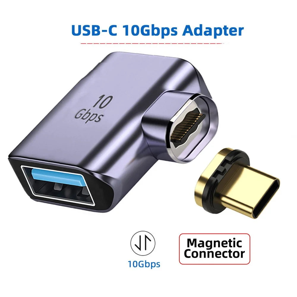 UC-028-AF Magnetic USB-C Male to USB-A Female Elbow Adapter 10Gbps Data Transfer Converter - 2