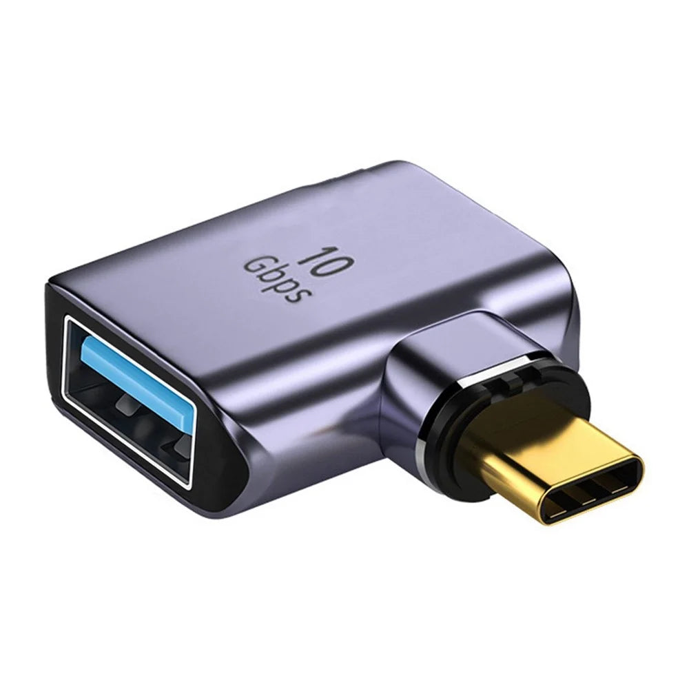 UC-028-AF Magnetic USB-C Male to USB-A Female Elbow Adapter 10Gbps Data Transfer Converter - 7