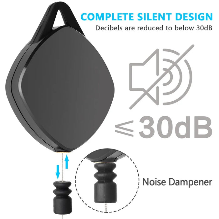MFTDE 3Pcs for HTC Vive Pro/Oculus Rift/Oculus Quest Link/Oculus Quest 2 Retractable Ceiling Pulley VR Cable Management System - Black - 2