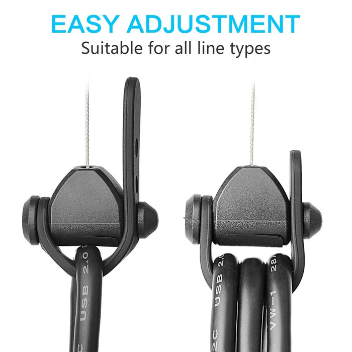 MFTDE 3Pcs for HTC Vive Pro/Oculus Rift/Oculus Quest Link/Oculus Quest 2 Retractable Ceiling Pulley VR Cable Management System - Black - 3