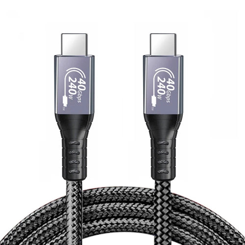 UC-074-1.0M 240W USB4 1m 40Gbps Type-C Cord High Speed Transfer USB C Cable with Thunderbolt 3 4 100W Fast Charging 8K 4K Video Output - 1