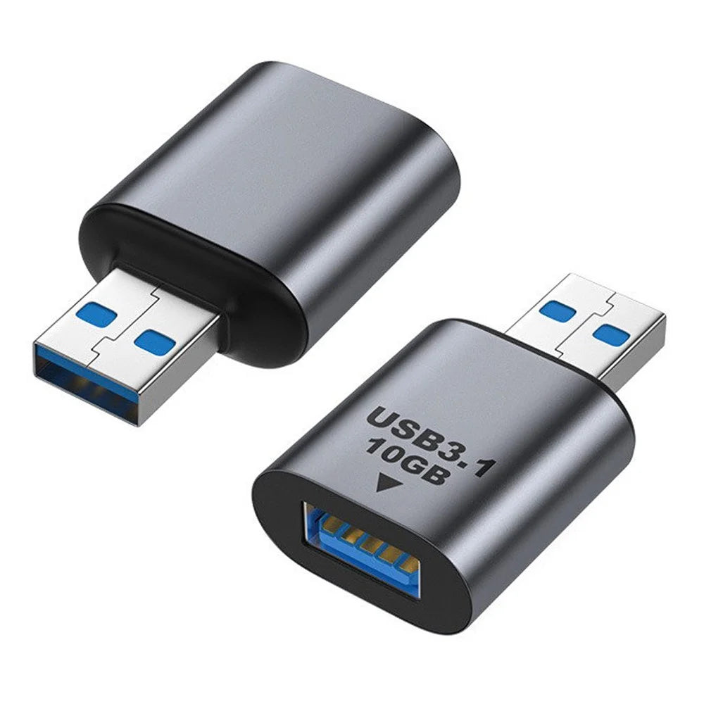UC-082-AMAF USB 3.0 A Male to A Female Converter 10Gbps Fast Data Transmission Metal Shell Adapter Plug - 1