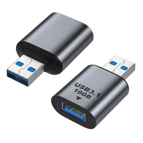 UC-082-AMAF USB 3.0 A Male to A Female Converter 10Gbps Fast Data Transmission Metal Shell Adapter Plug - 1