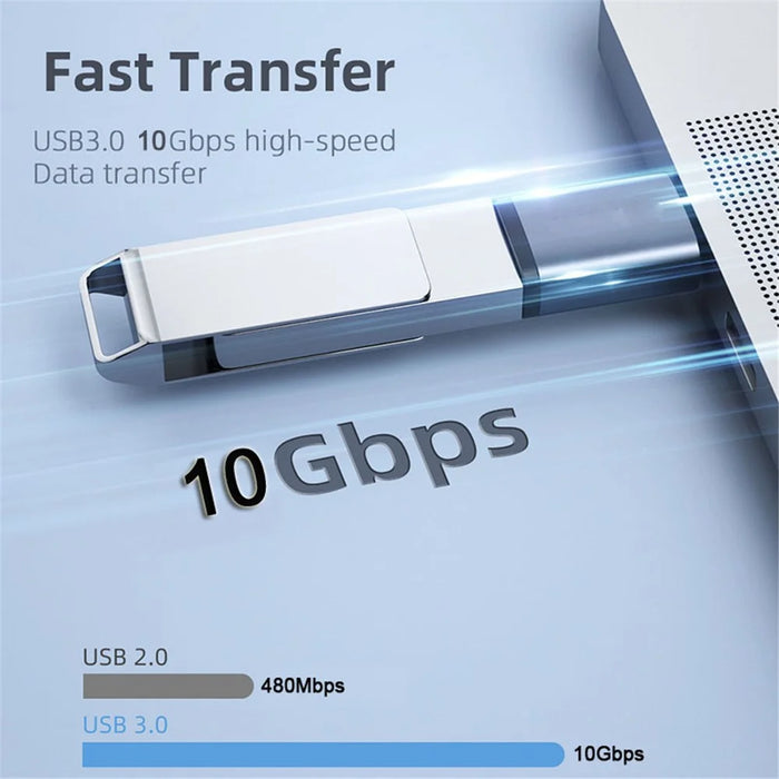 UC-082-AMCF USB 3.0 A Male to Type C Female 10Gbps Data Transfer Adapter Metal Shell High Stability Converter - 2