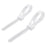 DZ325 50Pcs 150*7.5mm Self-Locking Nylon Cable Tie Fixing Ring Industrial Cable Tie Set - White - 1
