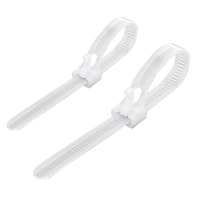 DZ325 50Pcs 150*7.5mm Self-Locking Nylon Cable Tie Fixing Ring Industrial Cable Tie Set - White - 1
