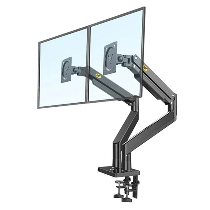 NORTH BAYOU G32 22-32 Inch Dual LCD LED Full Motion Monitor Mount with Gas Spring Arm - 1