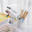 Multifunction Slant Grid Desktop Pen Holder Home Office School Stationary Storage Pencil Organizer, Size: S - Transparent White - 3