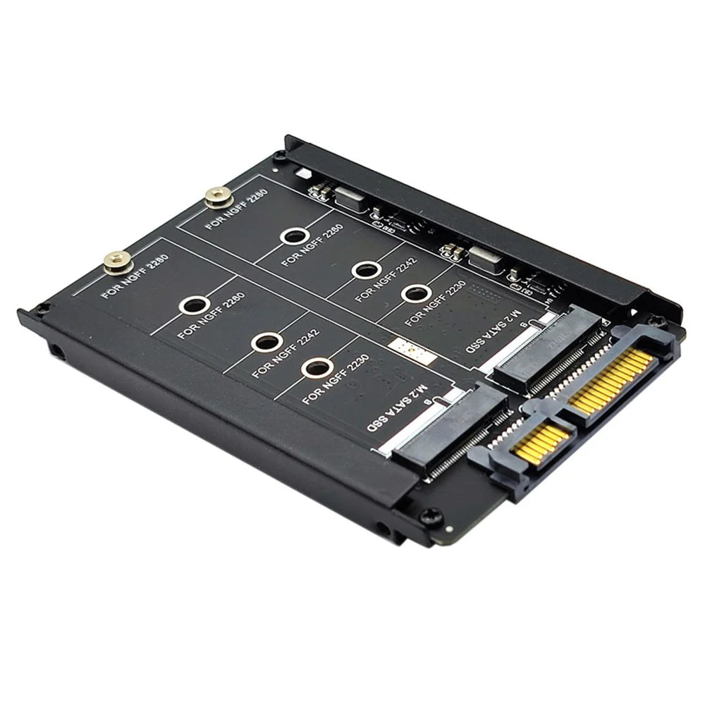 SA-031 Dual NGFF B+M Key M.2 SSD Card JBOD Raid0 Span Bridge to 2.5inch SATA Combo HDD Disk Drive Enclosure - 1