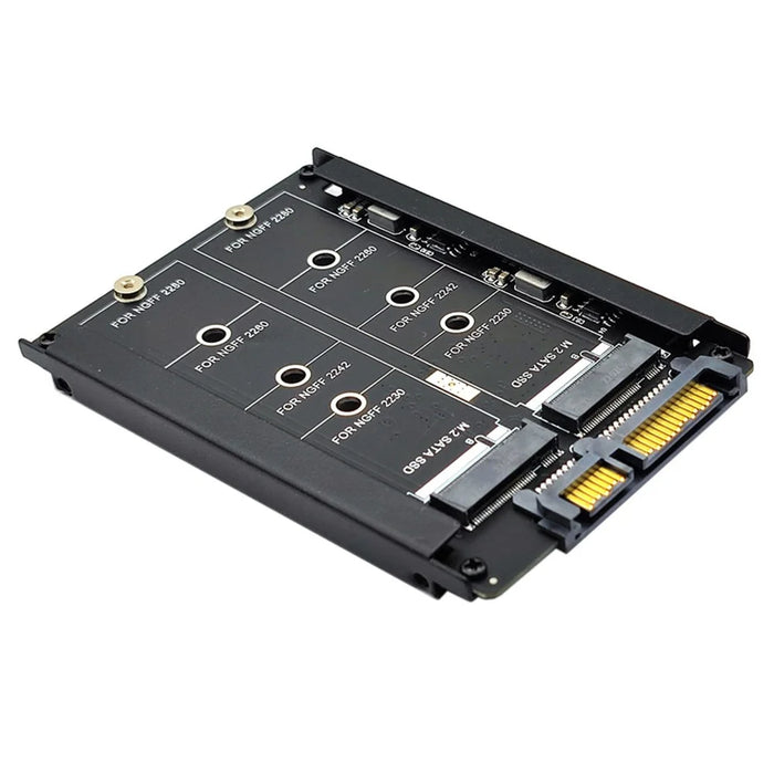SA-031 Dual NGFF B+M Key M.2 SSD Card JBOD Raid0 Span Bridge to 2.5inch SATA Combo HDD Disk Drive Enclosure - 1