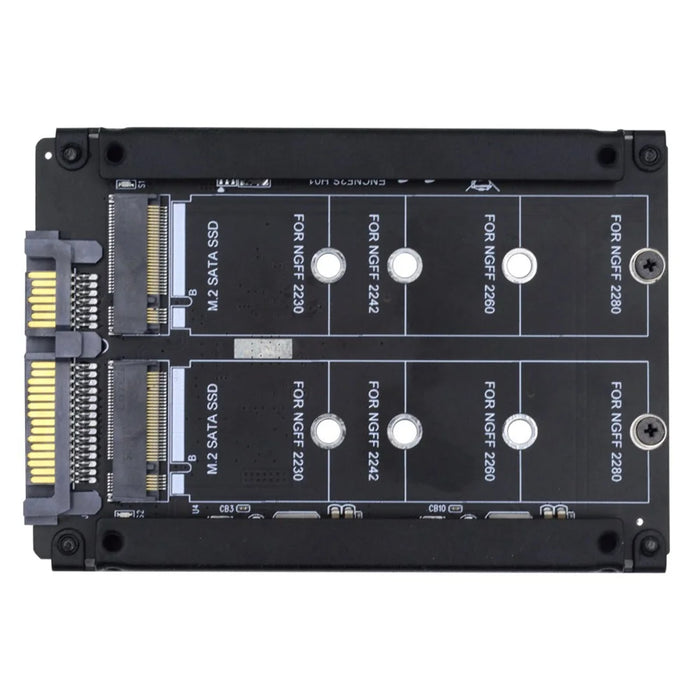 SA-031 Dual NGFF B+M Key M.2 SSD Card JBOD Raid0 Span Bridge to 2.5inch SATA Combo HDD Disk Drive Enclosure - 3