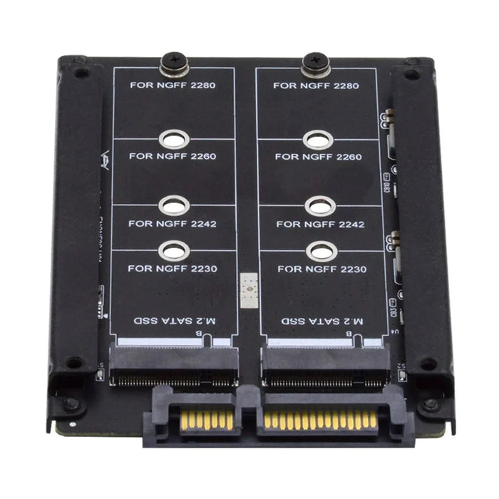 SA-031 Dual NGFF B+M Key M.2 SSD Card JBOD Raid0 Span Bridge to 2.5inch SATA Combo HDD Disk Drive Enclosure - 5