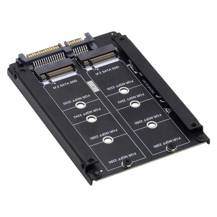 SA-031 Dual NGFF B+M Key M.2 SSD Card JBOD Raid0 Span Bridge to 2.5inch SATA Combo HDD Disk Drive Enclosure - 6