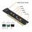 SA-048 NGFF M-key 110mm to PCI-E 16X Adapter Low Profile Height 3cm for 110mm 80mm SSD 1U Server - 3
