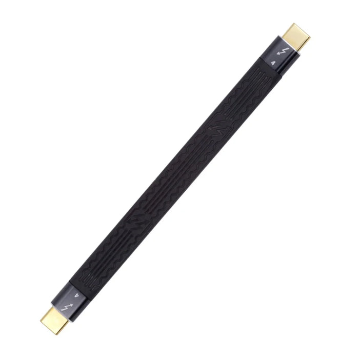 TB-005-0.22M ThunderBolt4 Flat Slim Cable 40Gbps 5A 100W Fast Charging Speed Supports 8K 60Hz 5K 60Hz Video Output - 3
