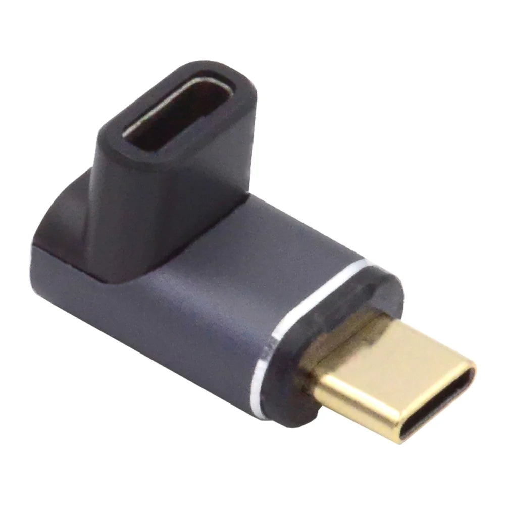 UC-028-UP 40Gbps USB4 Type C Male to Female 90 Degree Up Down Angled 100W Power Data 8K Video Magnetic Connector Adapter - 1