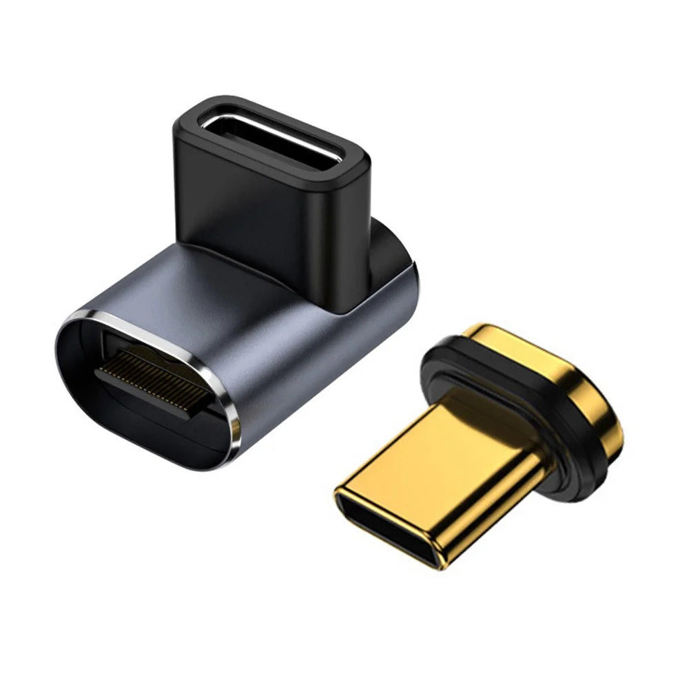 UC-028-UP 40Gbps USB4 Type C Male to Female 90 Degree Up Down Angled 100W Power Data 8K Video Magnetic Connector Adapter - 2