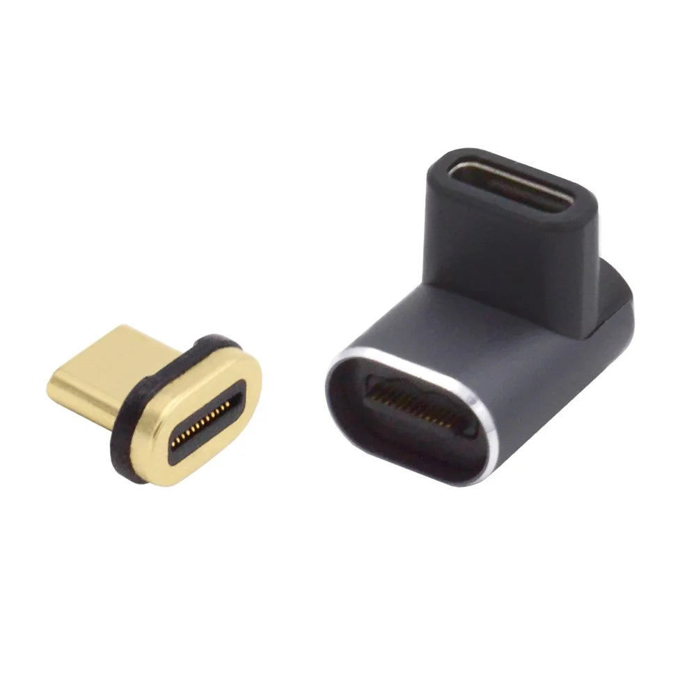 UC-028-UP 40Gbps USB4 Type C Male to Female 90 Degree Up Down Angled 100W Power Data 8K Video Magnetic Connector Adapter - 4