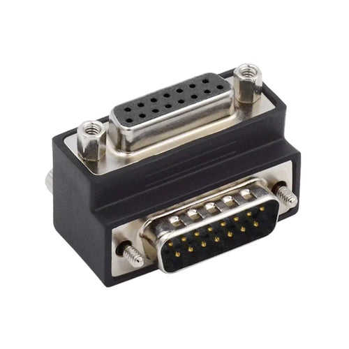 DB-003-UP DB-15PIN Up 90-Degree Angled Design DSUB D-subminiature 15Pin Male to Female Extension Adapter - 1