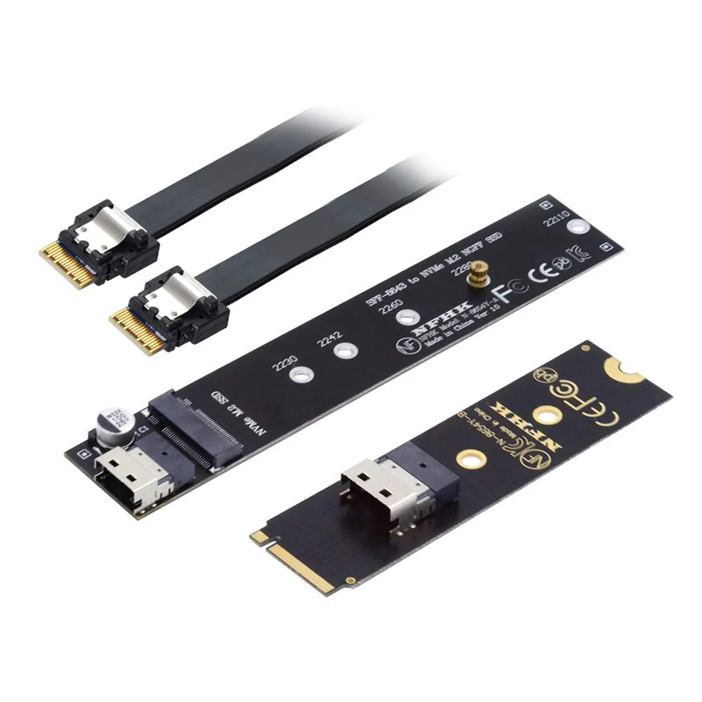 SA-040+SF-100-0.4M NVME M-key Male to Female Extension Cable Connector for Mainboard SSD - 1