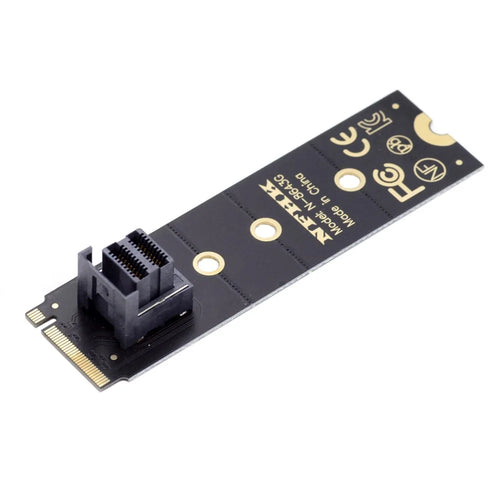 SF-094-BK SFF-8643 to U.2-SSD Mainboard 2280 NVME PCIe SSD Adapter Board - Black - 1