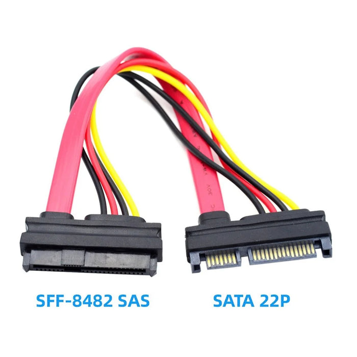 SF-008 SFF-8482 SAS 29Pin to SATA 22Pin Hard Disk Drive Raid Extension Adapter with 10cm Cable - 5