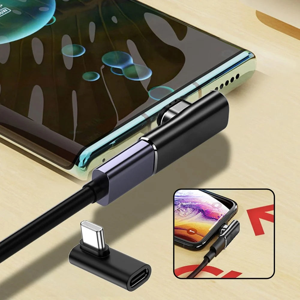UC-068-LP 90 Degrees USB 3.1 Type-C Male to Female Converter Elbow Adapter for Laptop Tablet Phone - 2