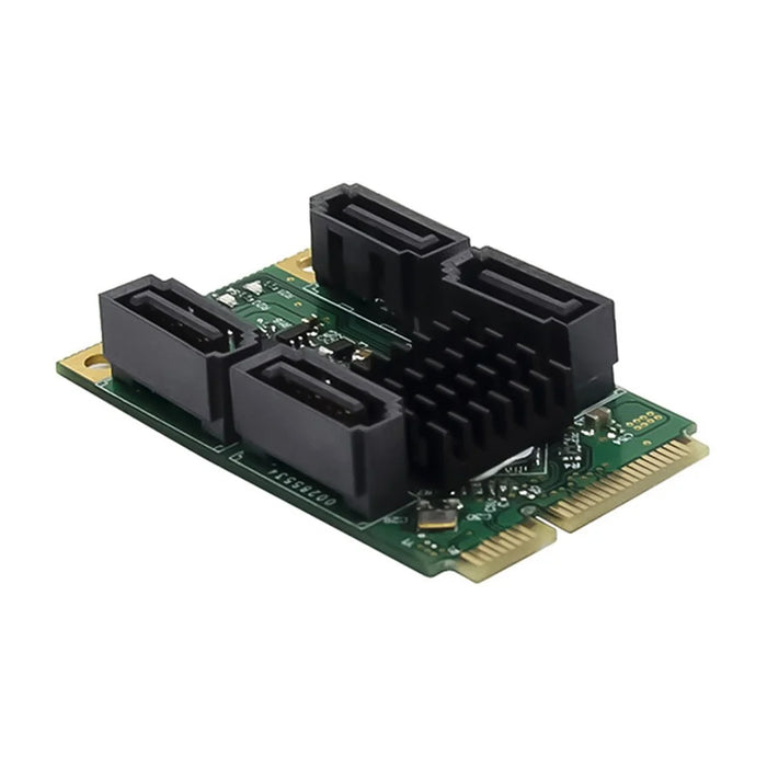 Mini PCI-E 88SE9215 4-Port SATA 6G Expansion Card SATA-3 Hard Disk Conversion Adapter Card - 1