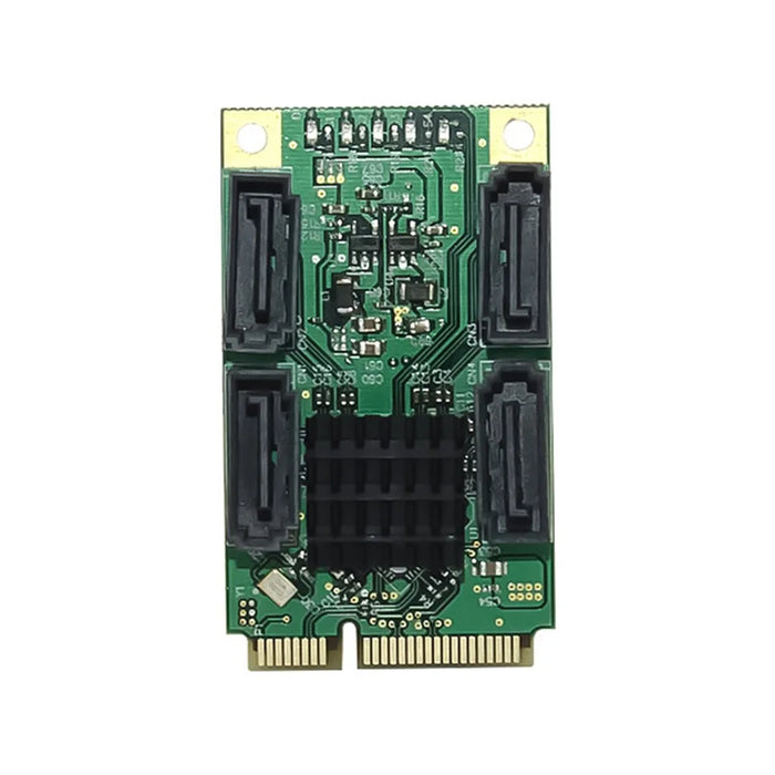 Mini PCI-E 88SE9215 4-Port SATA 6G Expansion Card SATA-3 Hard Disk Conversion Adapter Card - 3