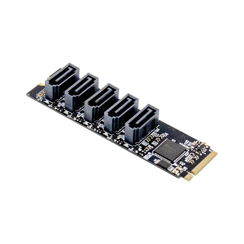 M.2 M-KEY JMB585 5-Port SATA 6G SATA-3 Storage Expansion Conversion Card - 1
