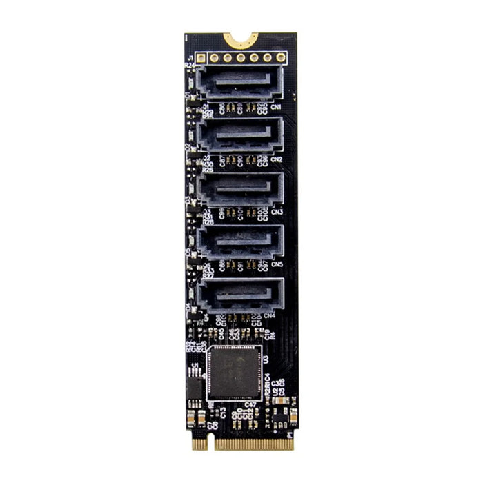 M.2 M-KEY JMB585 5-Port SATA 6G SATA-3 Storage Expansion Conversion Card - 2