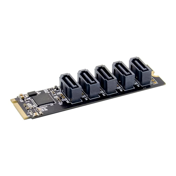 M.2 M-KEY JMB585 5-Port SATA 6G SATA-3 Storage Expansion Conversion Card - 4