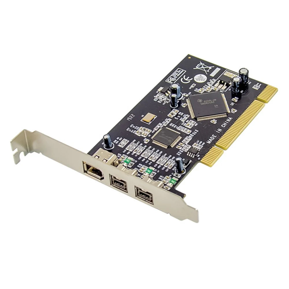 PCI 1394A+1394B FireWire 800 Capture Card SN082AA2+TSB81BA3 Dual Chip Control Processor - 1