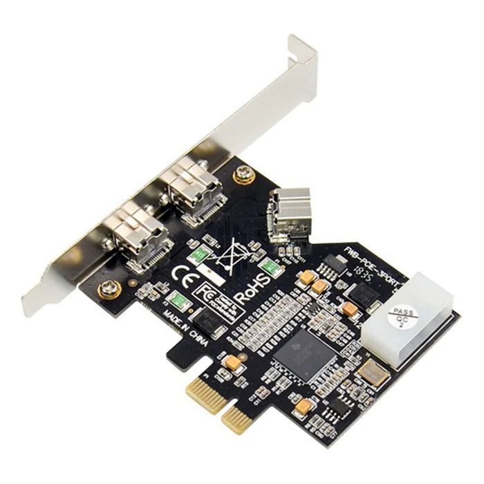 PCI-E x1 FireWire 3-Port TI XIO2213A 1394(2B+1A) Driver-free Video Capture Card - 5